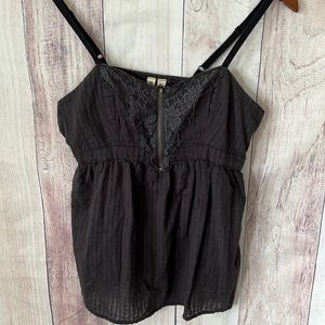 Baby doll tank zipper front
